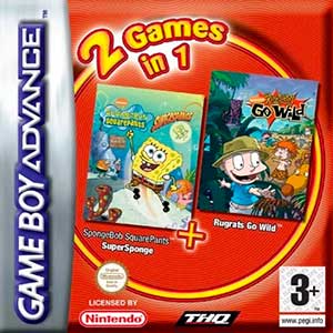 2 Games in 1 - Rugrats - Go Wild + SpongeBob SquarePants - SuperSponge