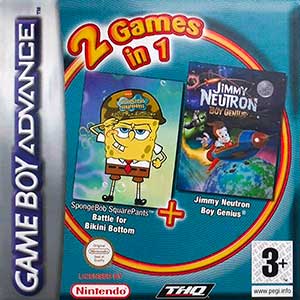 2 Games in 1 - SpongeBob SquarePants - Battle for Bikini Bottom + Jimmy Neutron Boy Genius
